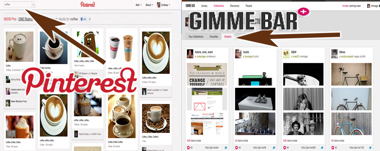 gimme bar vs pinteresr