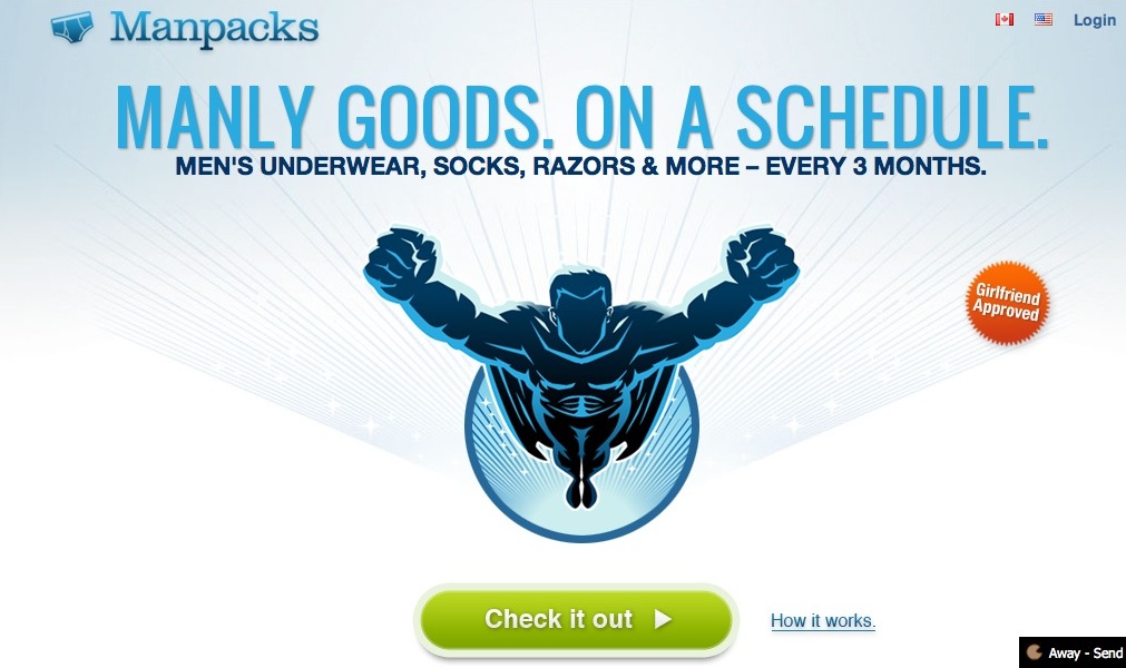 Homepage of Manpacks.com