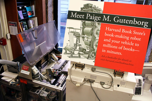 Paige M. Gutenborg, Harvard's on-demand book printing machine
