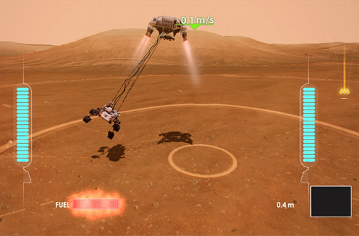Slide image for NASA's Mars Rover Landing Title for Kinect