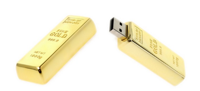 gold flash drive